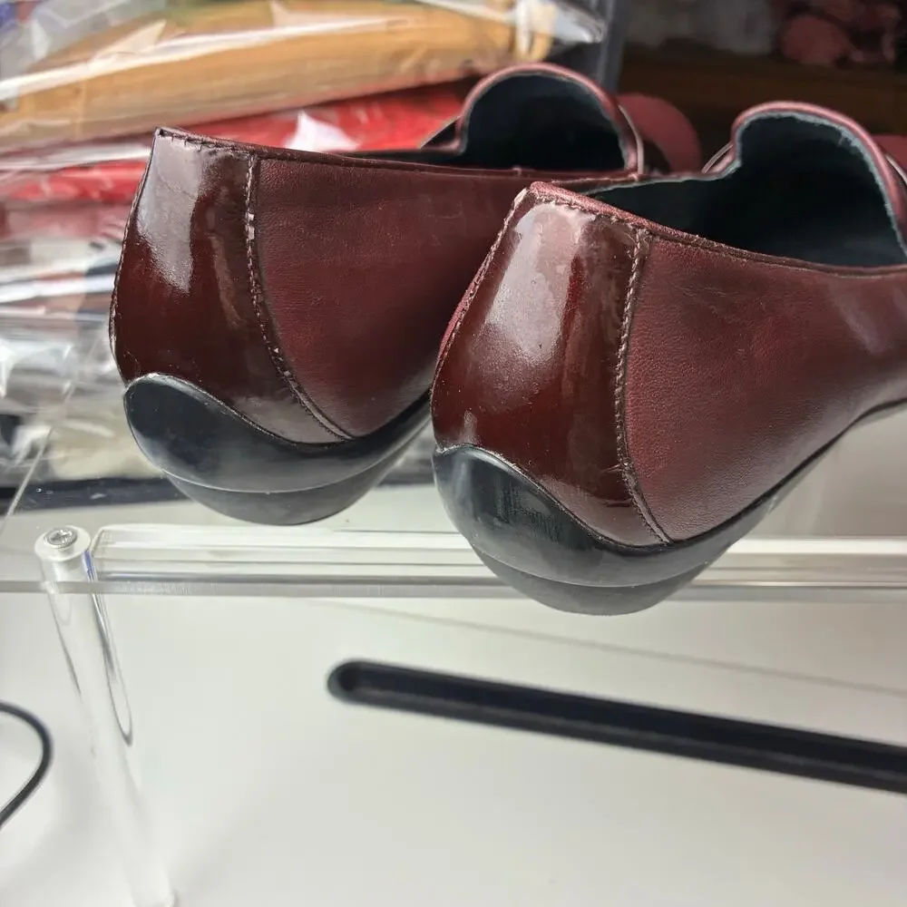 Dansko Oksana Comfort Loafers Women's EU 40/US 9.5-10 Wine Burgundy Leather Red